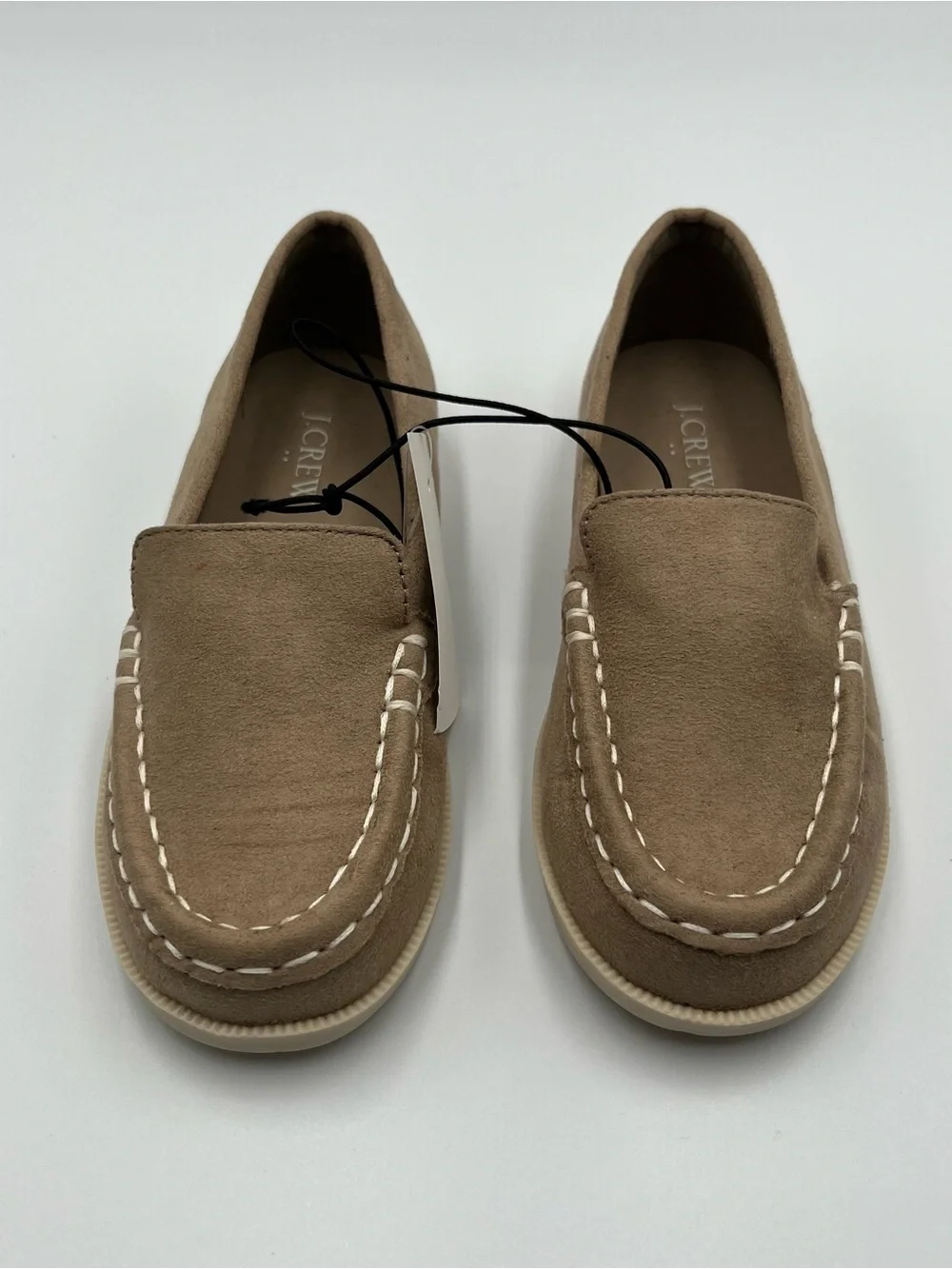 J. Crew Boys' Dusty Tan Sueded Loafers, Size 12 NWT